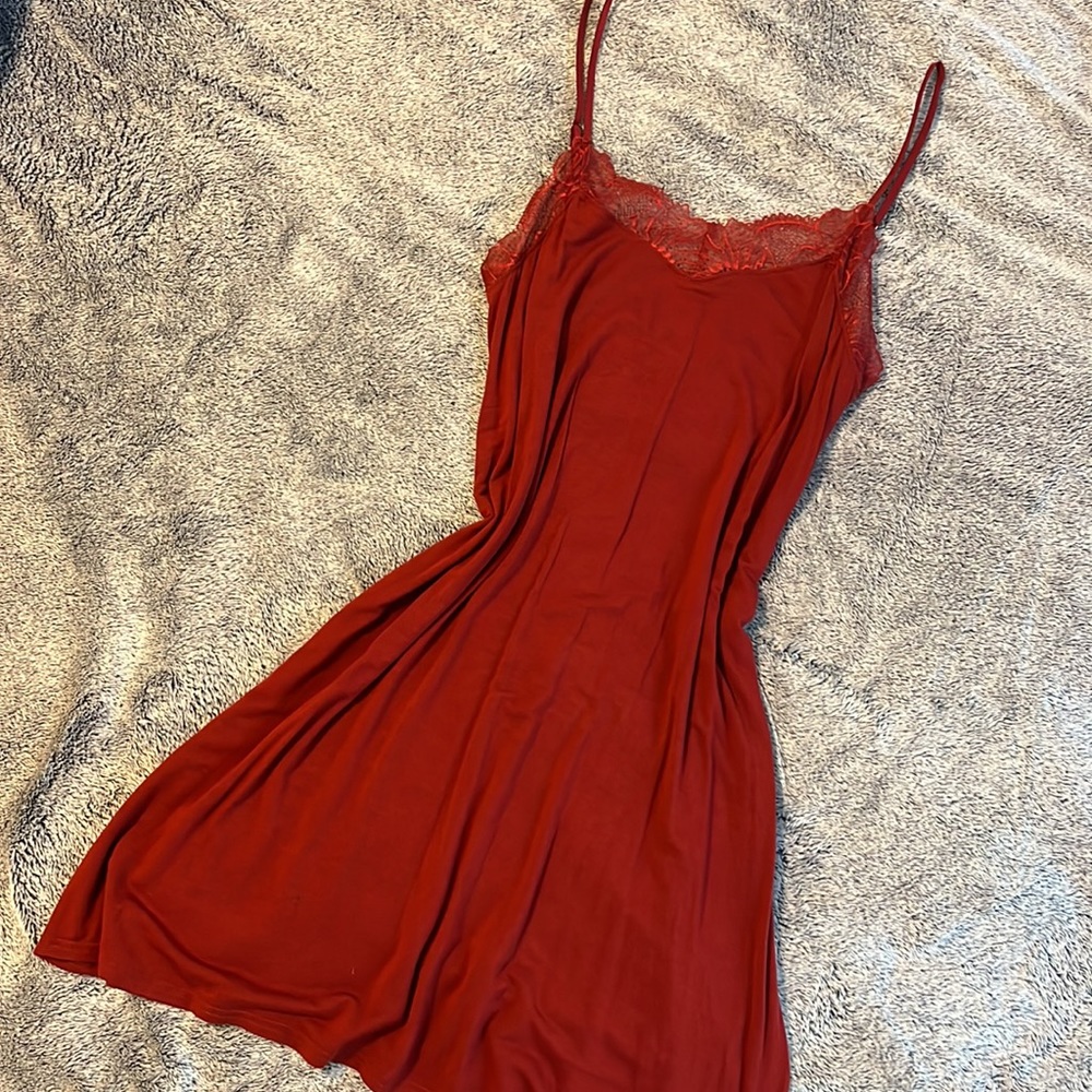 Red Lace Slip/Sleepwear Mini Dress from Target